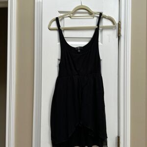 Aqua black sleeveless dress